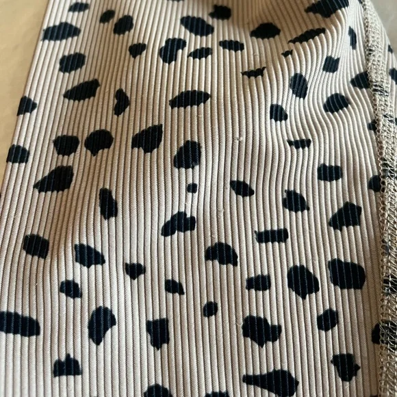 Beach Riot Taupe Spot Animal Print Ribbed Ayla Leggings - Picture 5 of 10